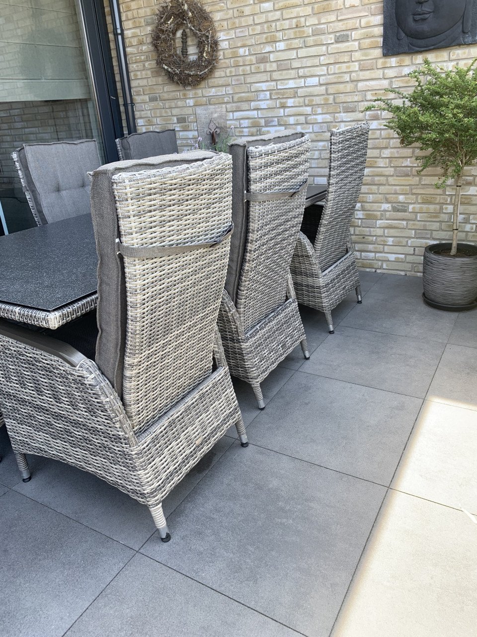 Tuinset met 6 verstelbare stoelen