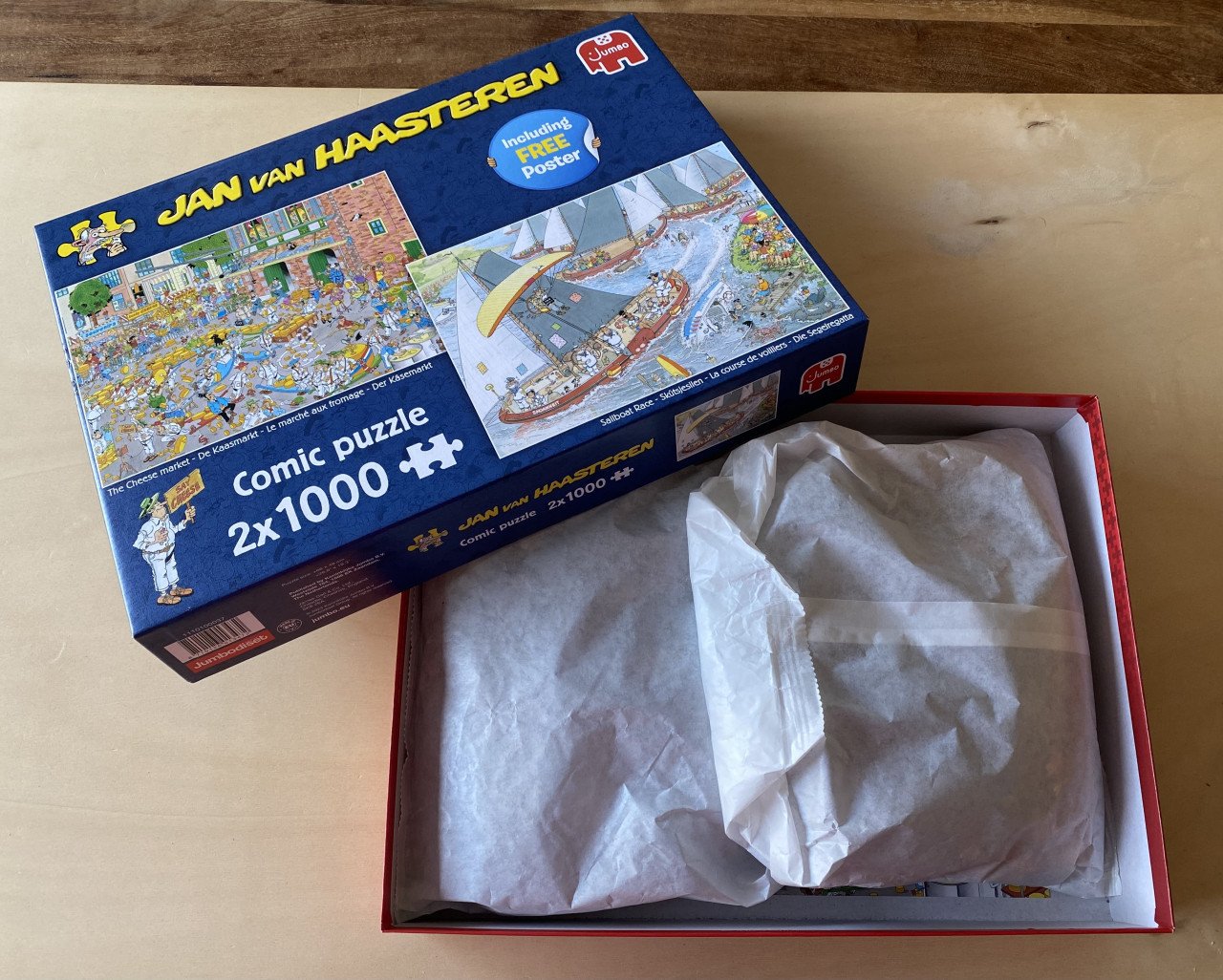 Jan van Haasteren puzzel | 2x 1000 stukjes | oa De Kaasmarkt