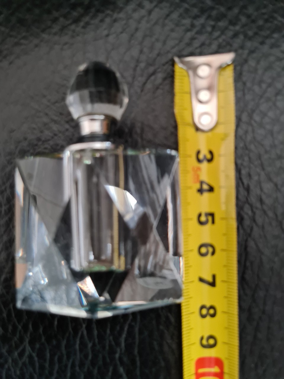 Beautiful Diamond Shaped Glass Perfume Bottle by Vanmark