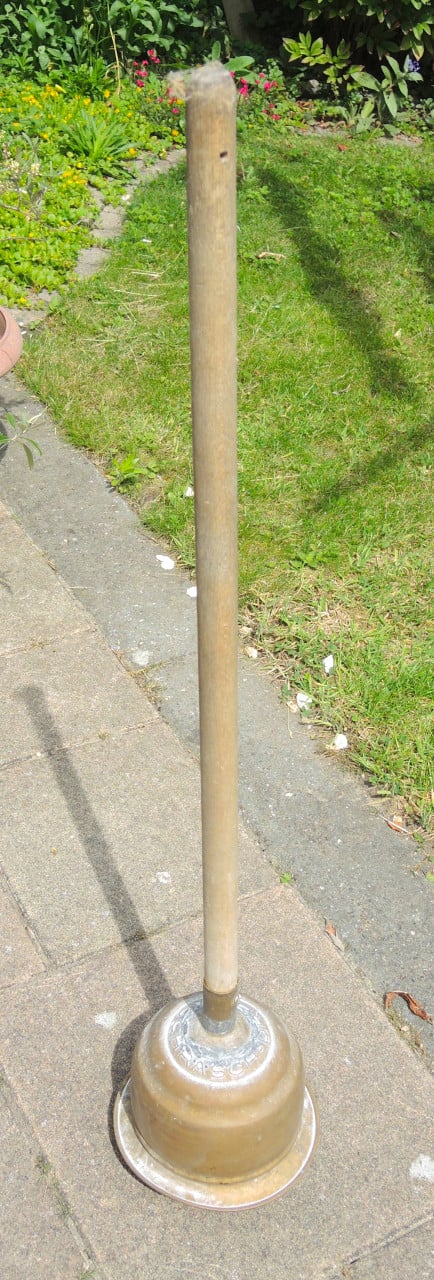 Ouderwetse koperen wasstamper / wasklok - Wasch Rasch
