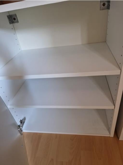 5 keukenkastjes - bovenkastjes - wit RVS greep