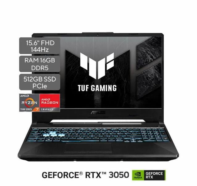 Snelle Gaming LapTop Asus DDR5 16GB - RTX - SSD - RGB - Ryzen 7 7435HS