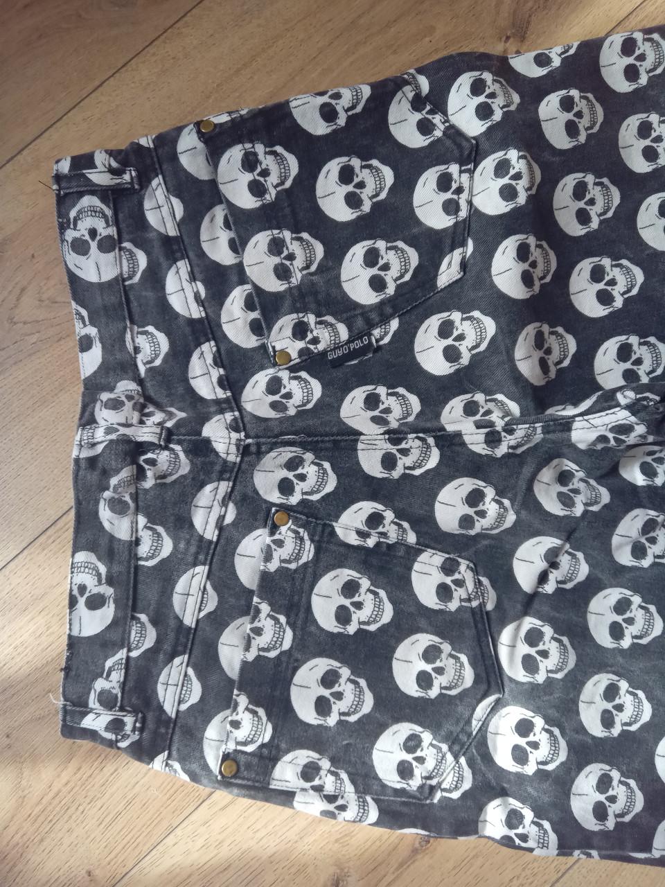 High waist skull jeans