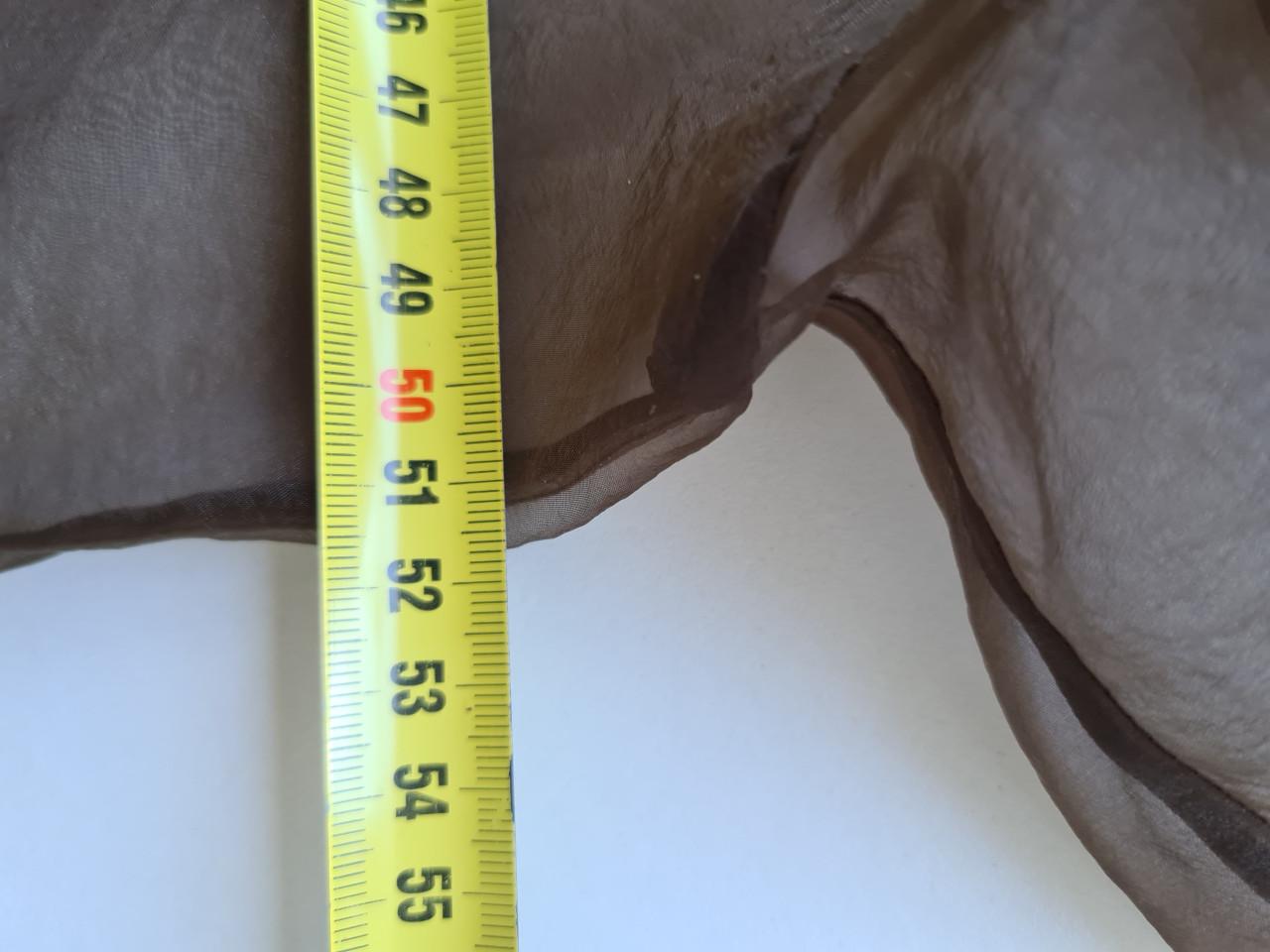 Lange bruine transparante overhemd jurk van de Zara