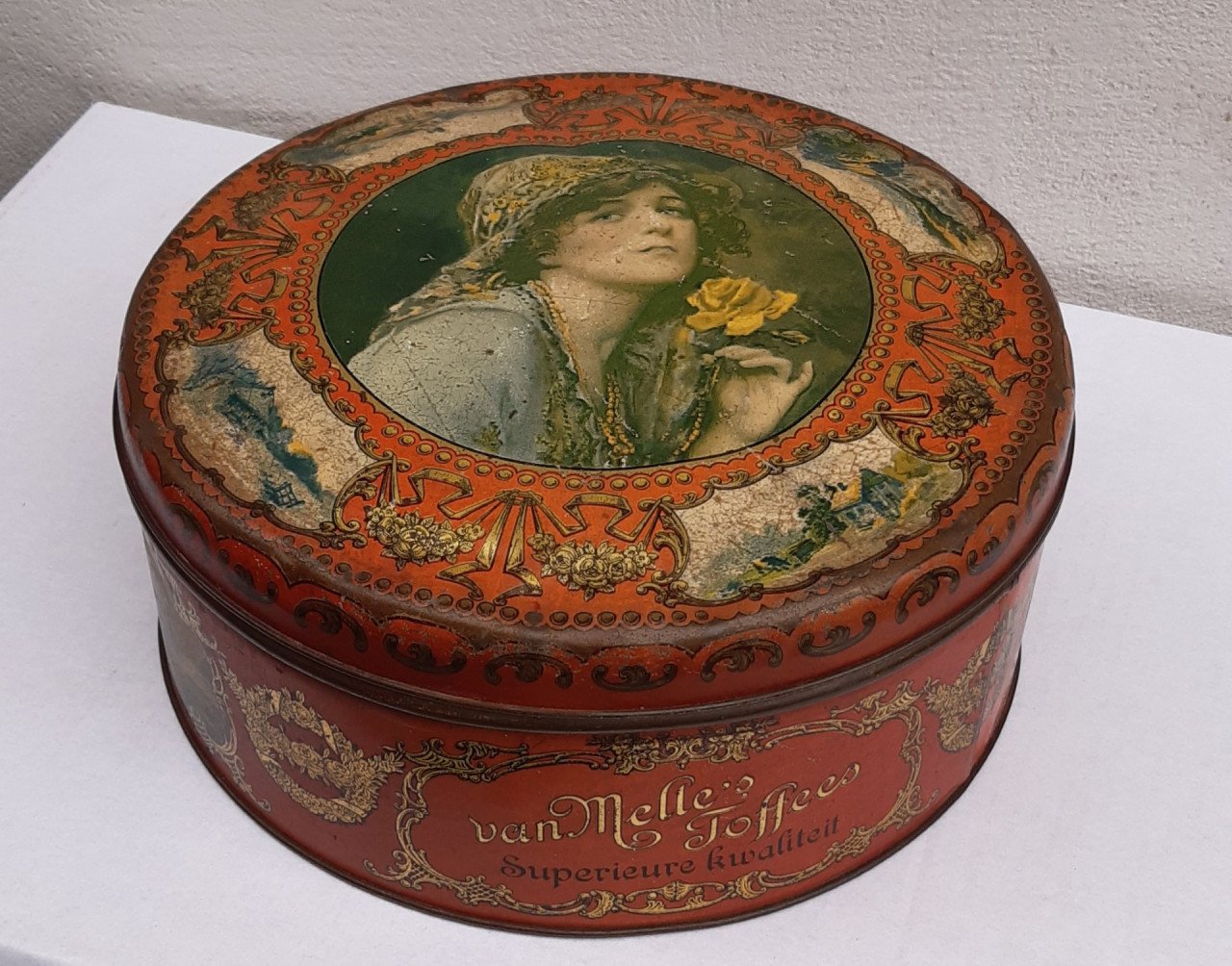Blik Van Melle Toffees, Biscuits, Drops, Breskens Holland.