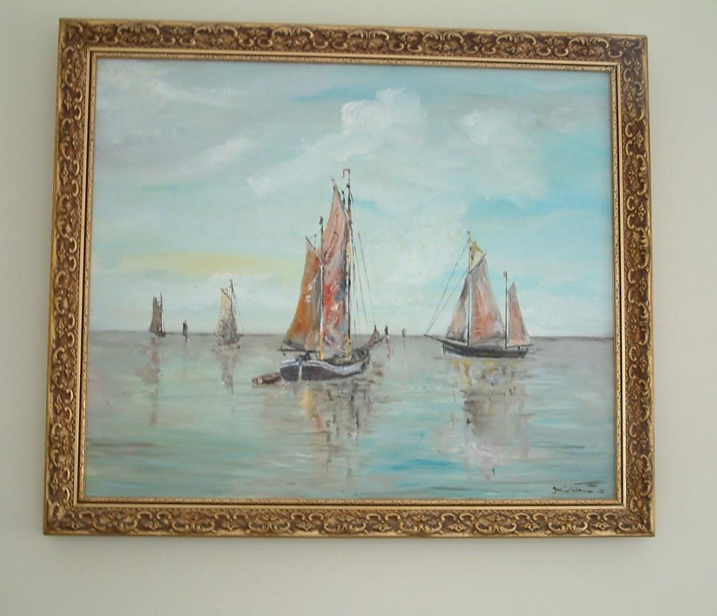 Schilderijen Jac Caljouw Arnemuiden  haven Veere  Vlissingen