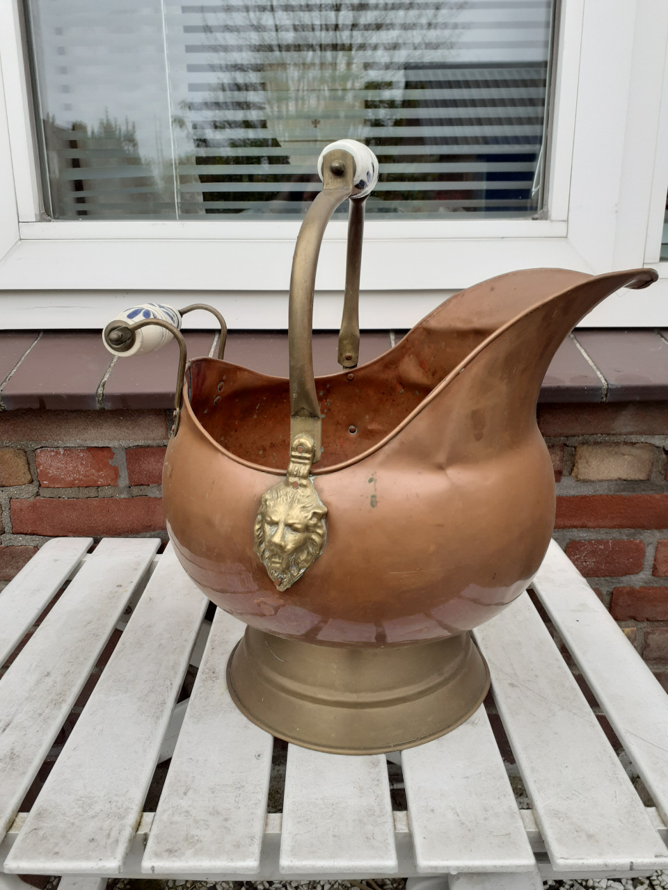 Vintage  oude koperen pot