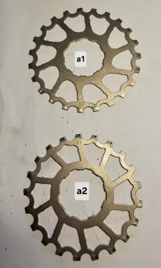 Diverse casette bladen racefiets