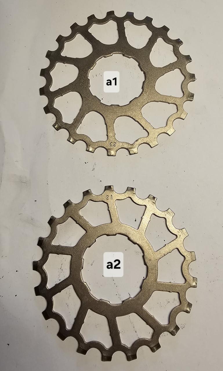 Diverse casette bladen racefiets