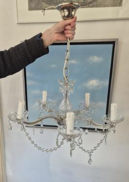 Kroonluchter  Vijf armen, in prima staat