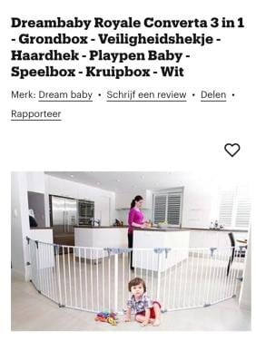 Opvouwbare (reis)box voor baby of pup
