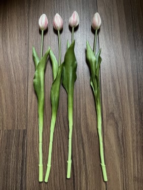 Neptulpen wit-roze lang