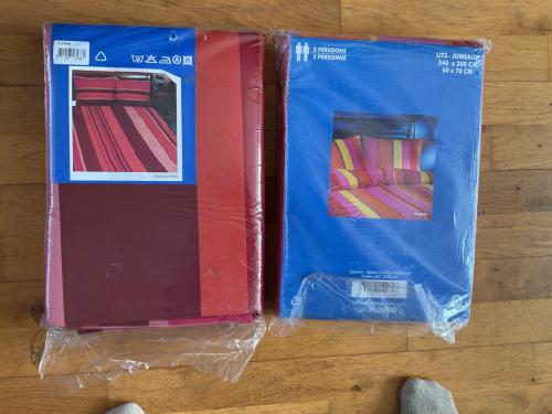 2 nieuwe Lits-Jumeaux dekbedden 240x200 met 2 slopen