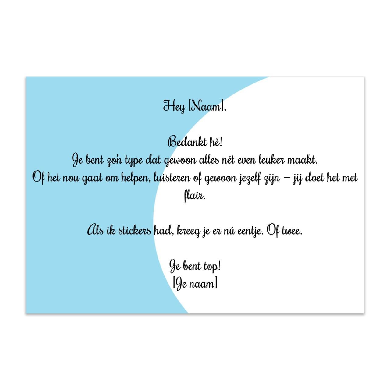 Menu kaart - 21 diner kaart