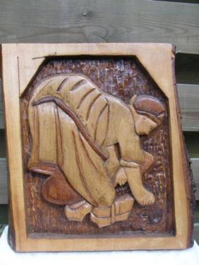 Houtsnijwerk rien quist, boerin