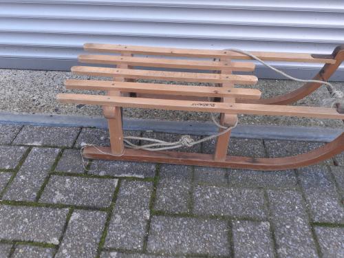 Mooie houten Slee stevige slee helemaal gaaf