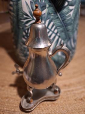 Vintage tinnen koffiepot