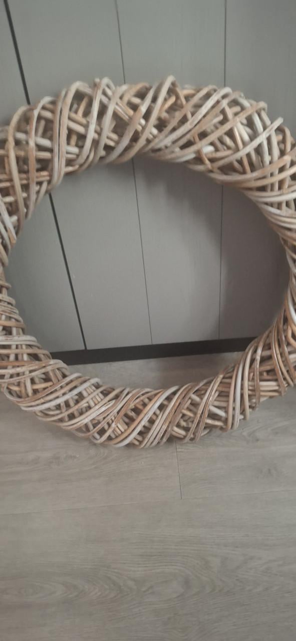 Rieten rotan krans 70 cm doorsnede