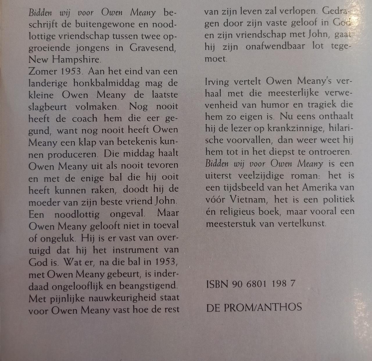 Bidden wij voor Owen Meany