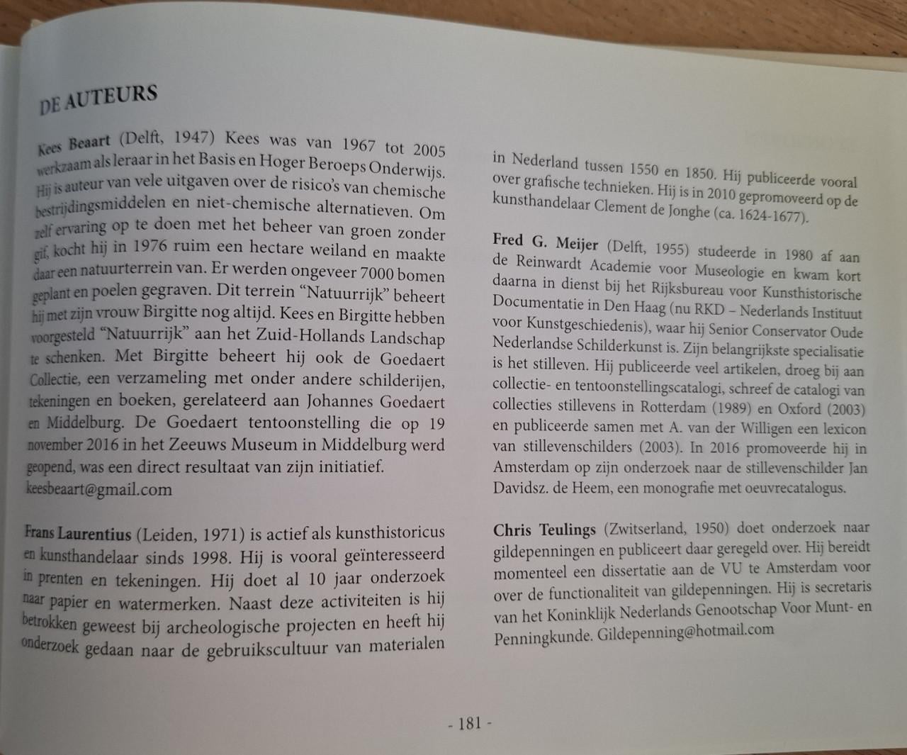 Johannes Goedaert, fijnschilder en entomoloog. Door Kees Beaart e,a,