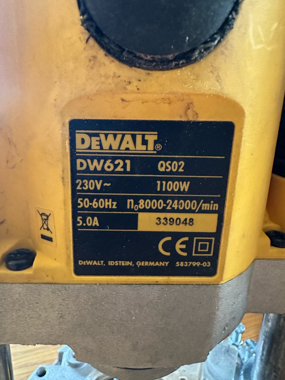 Dewalt DW621 Bovenfrees