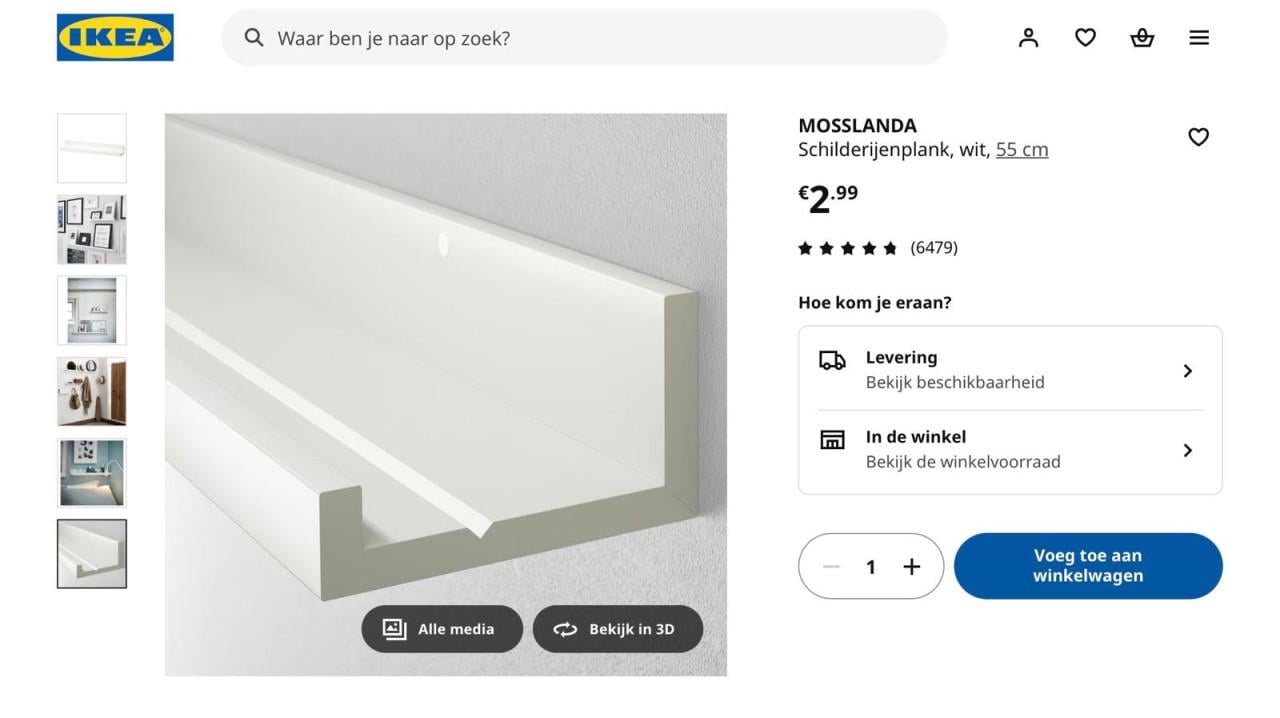 4 IKEA wandplankjes