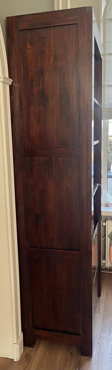 Teakhouten meubelset met gebruikerssporen