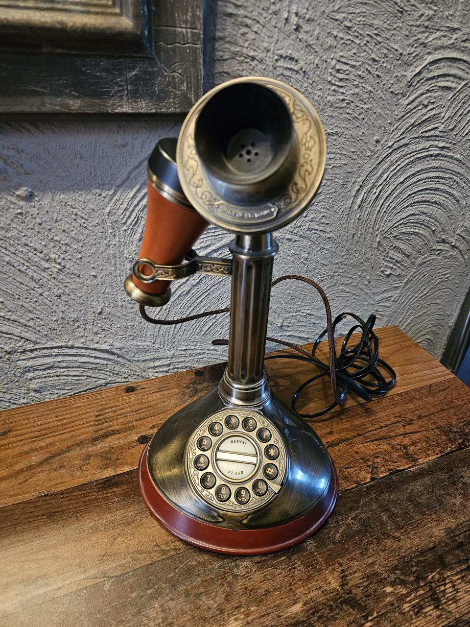 Vintage messing Telefoon - Decoratief Model met Druktoetsen