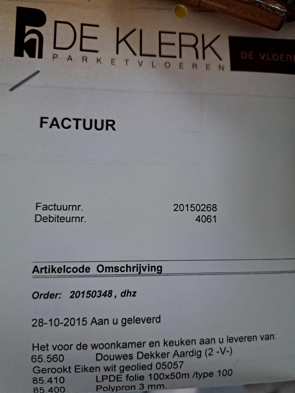 Gerookt eiken wit geoliede laminaatvloer