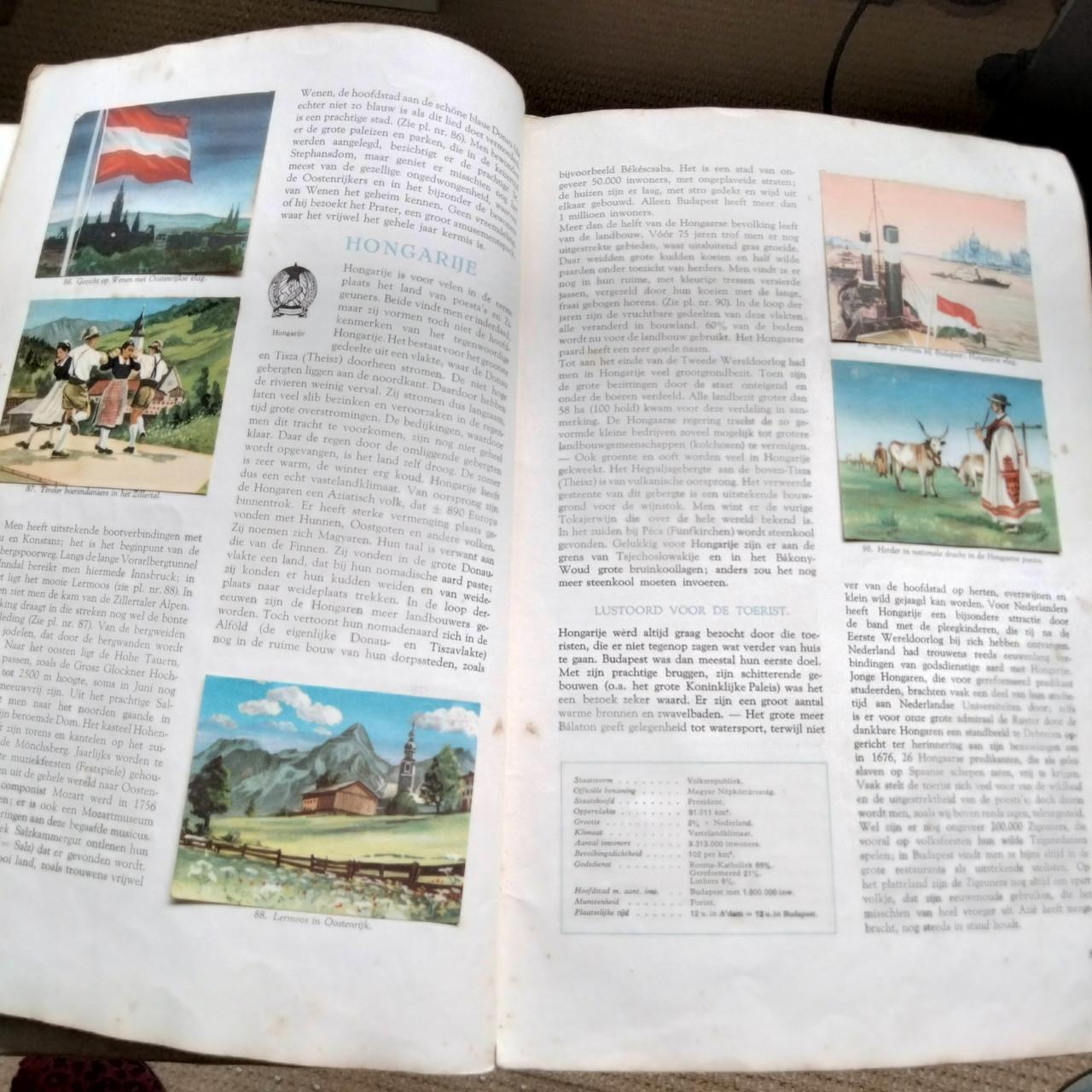 Oude geïllustreerde atlas Europa.