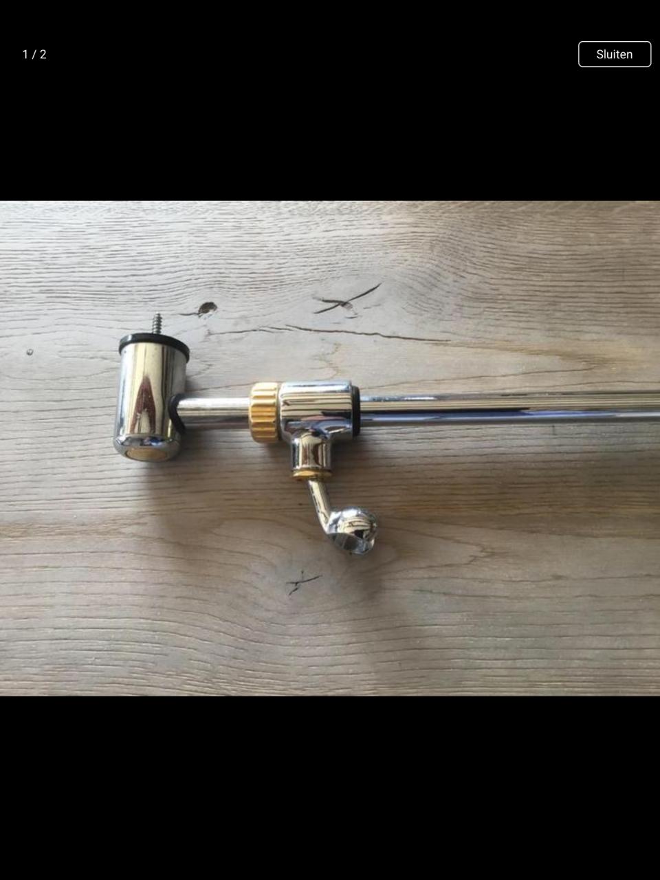 Zgan douche glijstang/houder