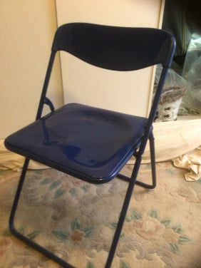 Kunststof stoelen blauw 4x