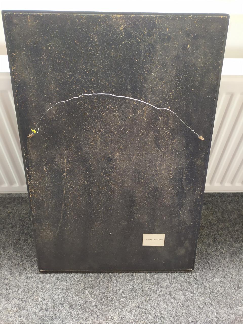 Print op hardboard/hout 'Nu au piano' van Reuther