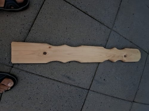Houten plankjes golfpatroon