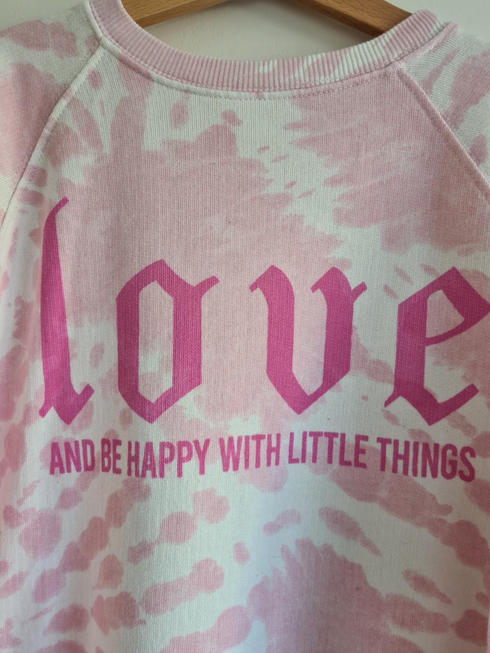 Zara roze/witte sweater jurk  Maat 128