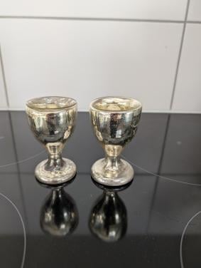 Zilverglas eierdopjes
