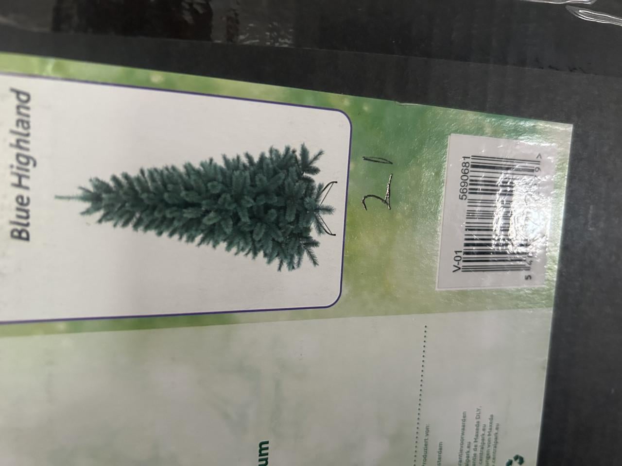 Kerstboom 1.50 hoog vrij smal