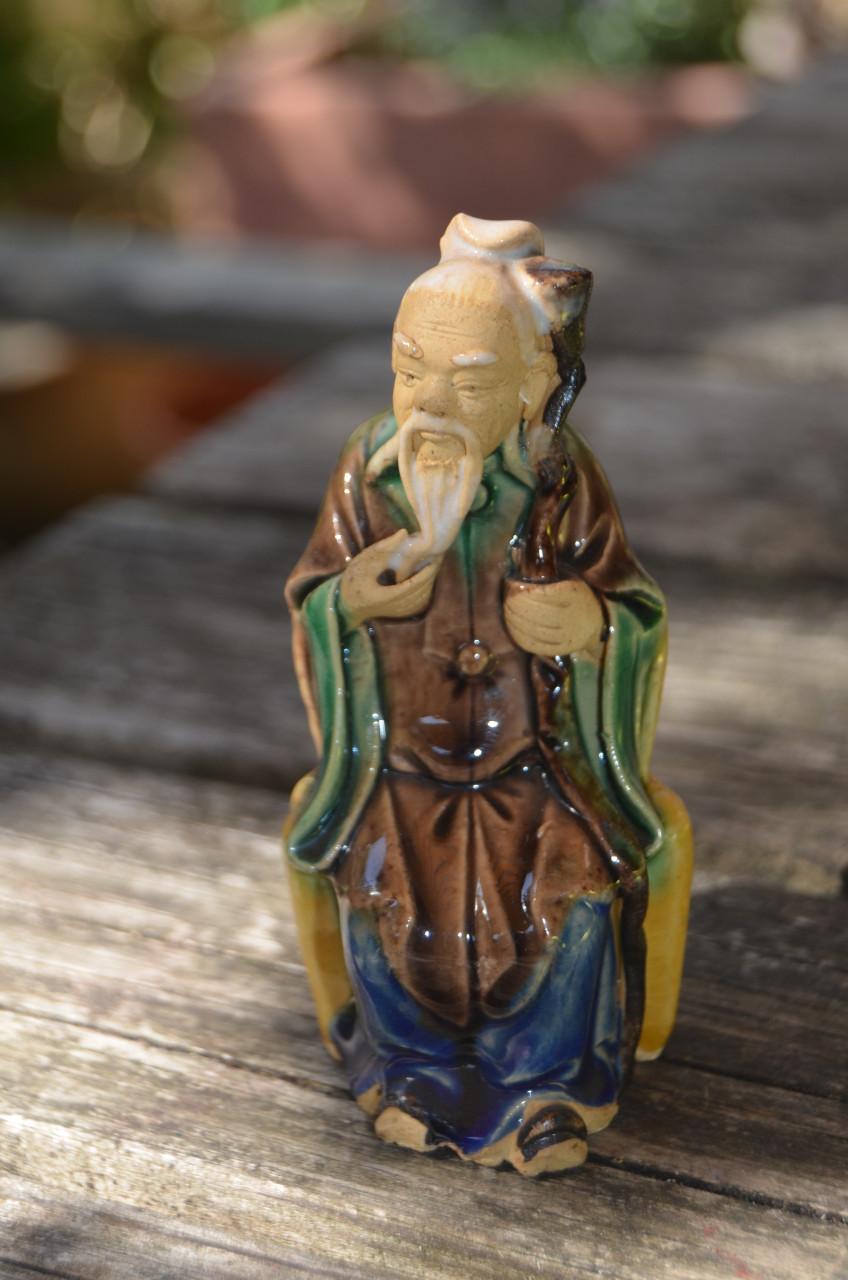 Mooi beeldje Chinese oude geleerde / taoïstische wijze.