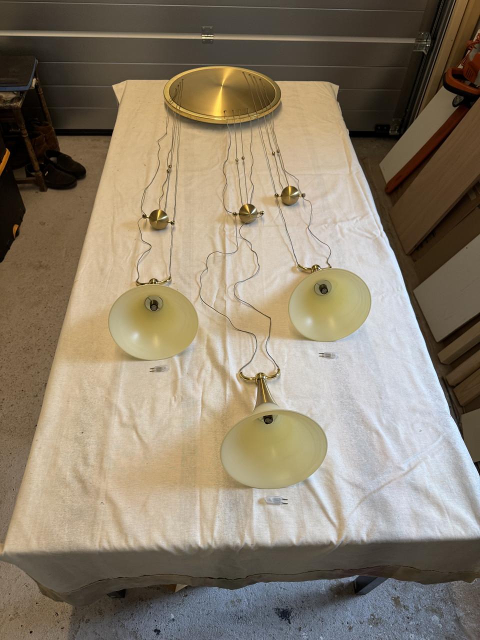 Hanglamp met Alabaster kelken