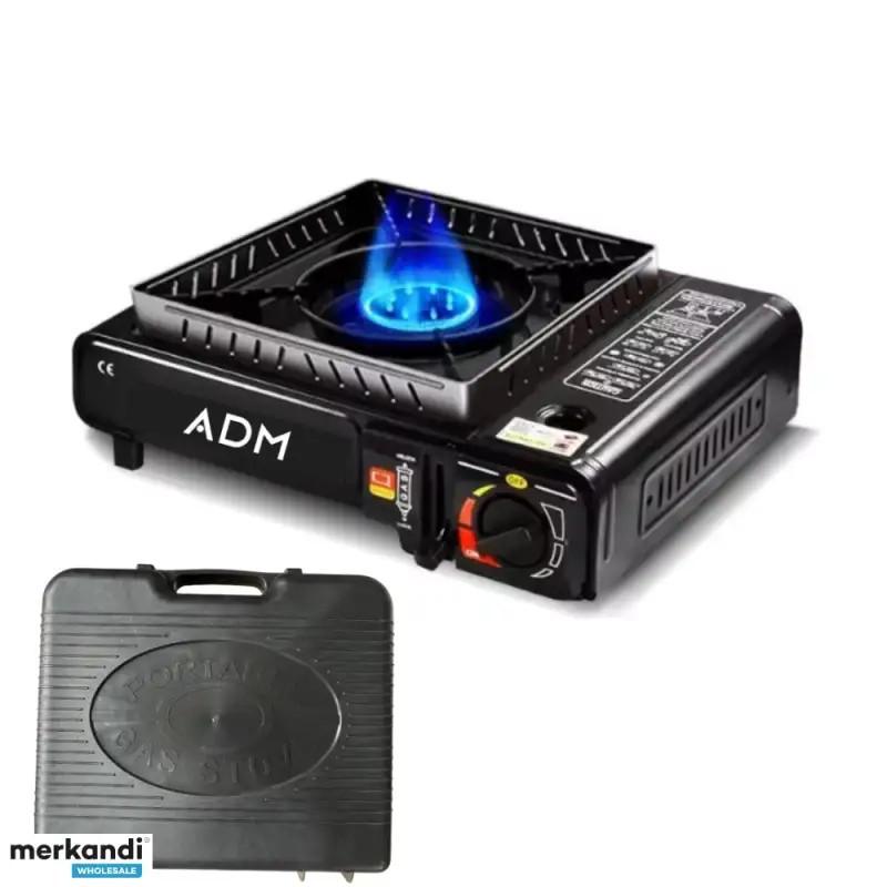 ADM draagbaar gasfornuis in zwarte kleur
