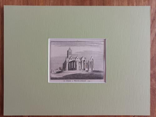 Ets De kerk te Westkapelle uit 1743