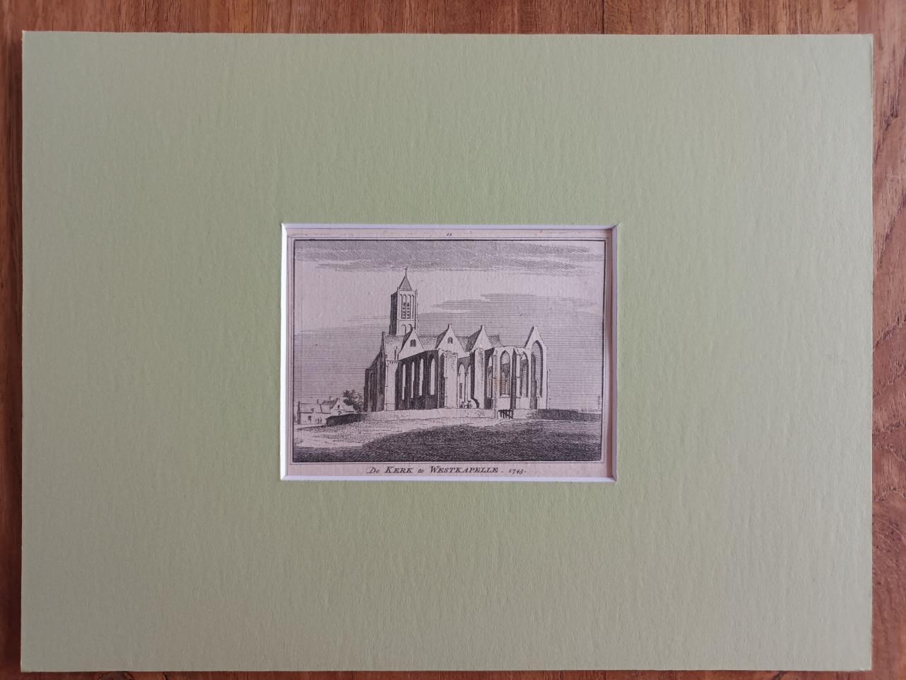 Ets De kerk te Westkapelle uit 1743