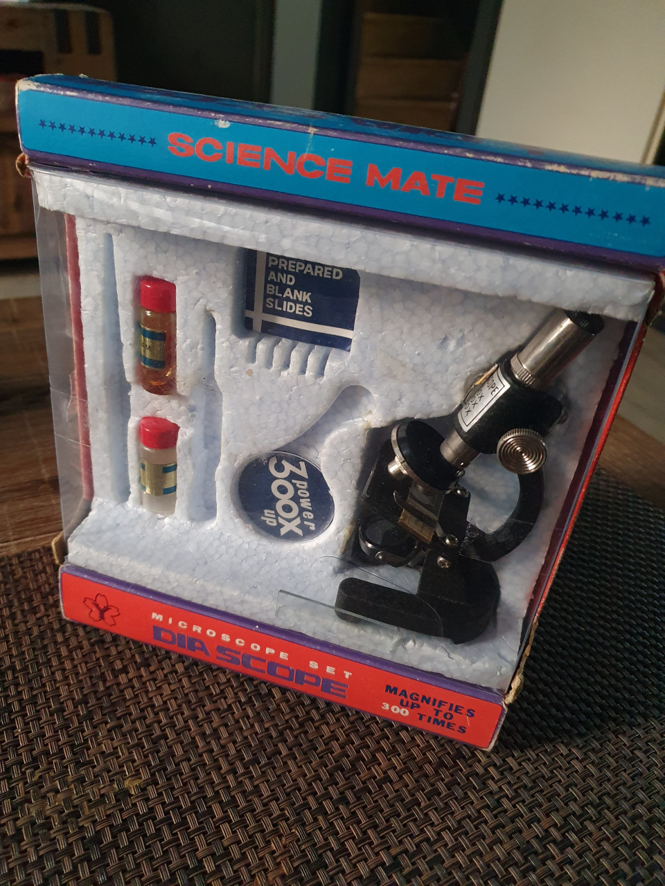 Vintage Microscoop Set Kit "Dia Scope" Science Mate, in originele doos...