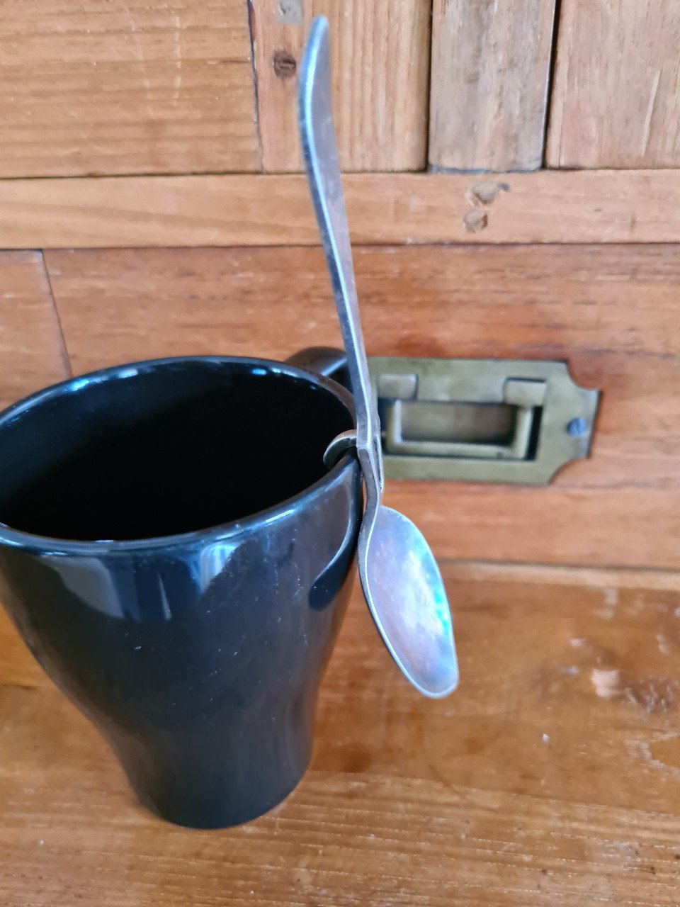 Zilveren jam / honing lepel met 4 stempels