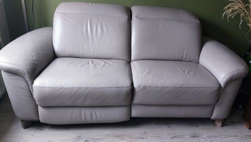 Leren 2-zits relaxbank