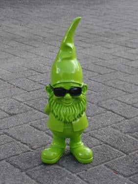 Groene Tuinkabouter met Zonnebril | 41 cm Tuinbeeld