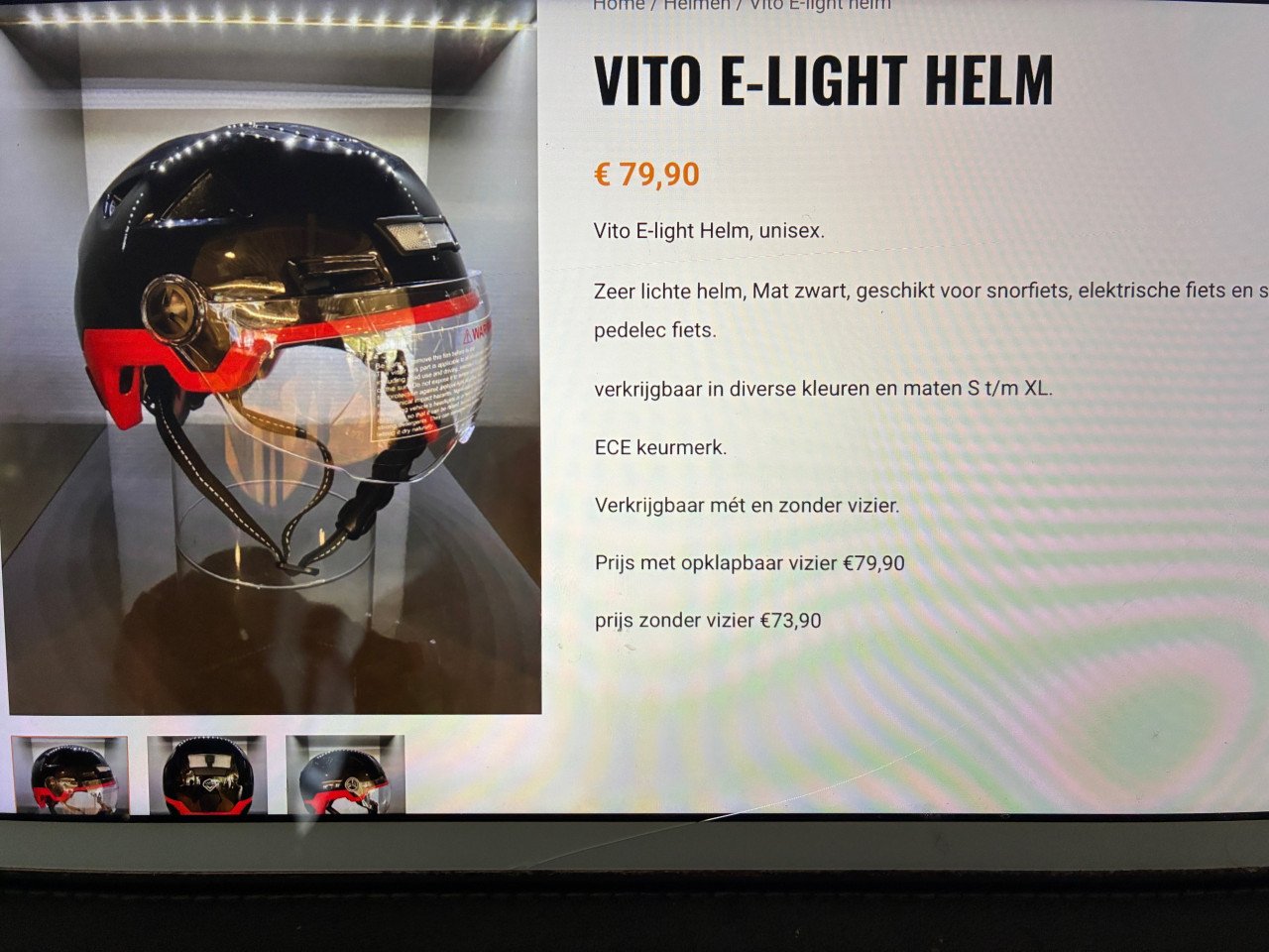 Helm scooter blauw kenteken