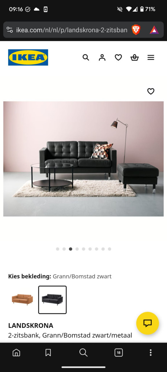 Leren Landskrona 2-zits bank IKEA