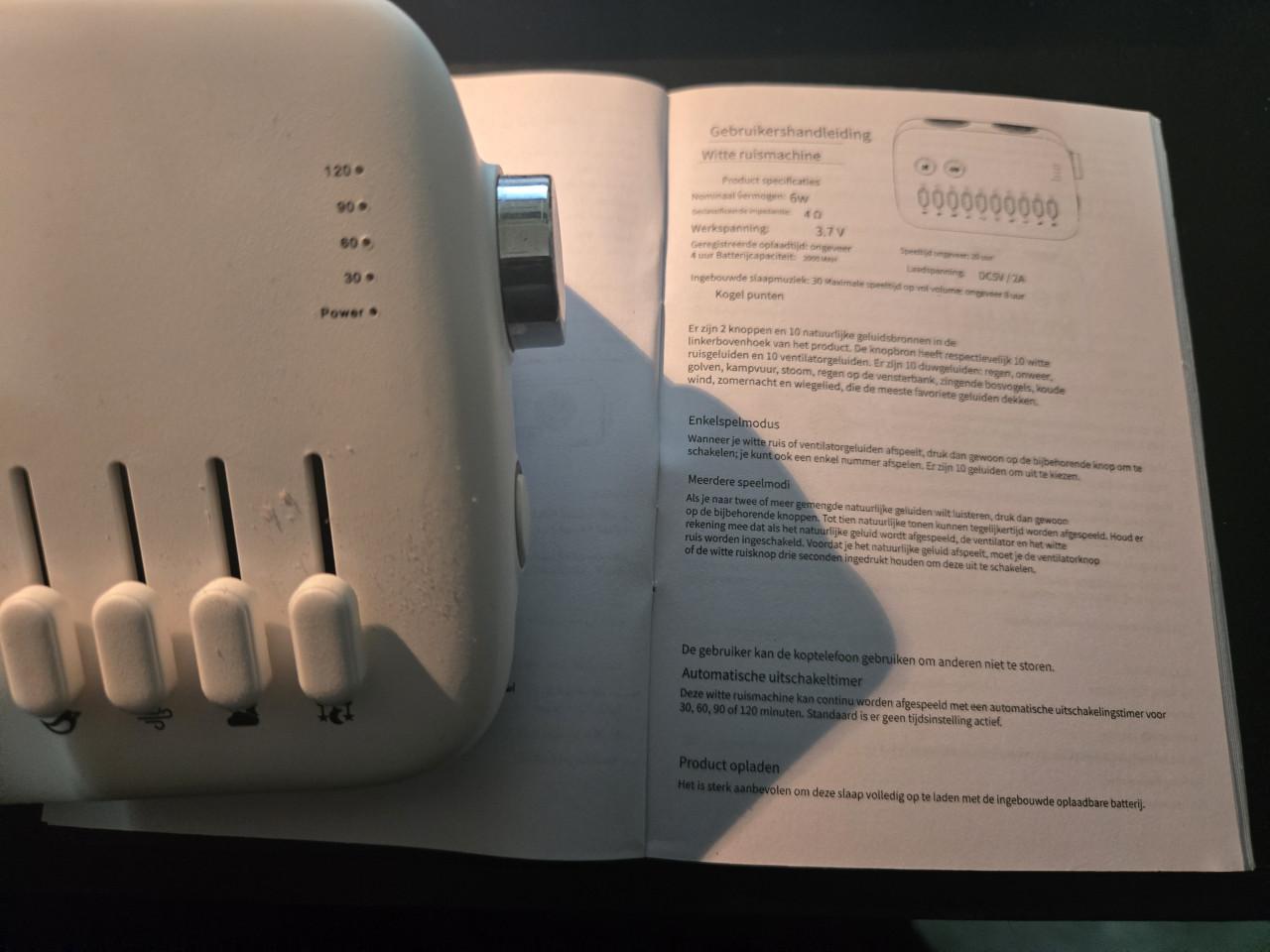 White Noise apparaat; slaapgeluidsmachine