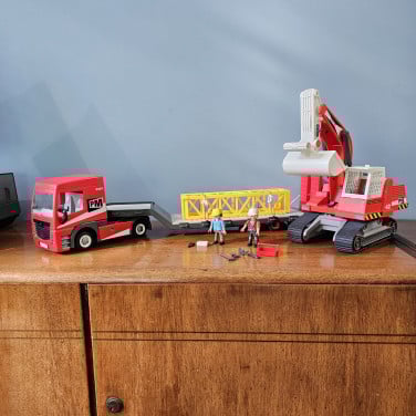 Playmobil dieplader en graafmachine